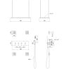 Mexen Soler concealed shower set, chrome - 7601-04-00