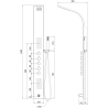 Mexen Timor shower panel with spout, chrome - 7621-04-00