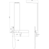 Mexen Trix shower panel, chrome - 7606-02-00