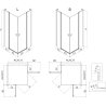 Mexen Mist L Duo shower cabin hinged 90 x 90 cm, transparent, chrome - 8A4L-090-090-01-00