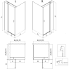 Mexen Mist T right hinged shower cabin 120 x 100 cm, black grid, black - 8A4T-120-100-70-77-P