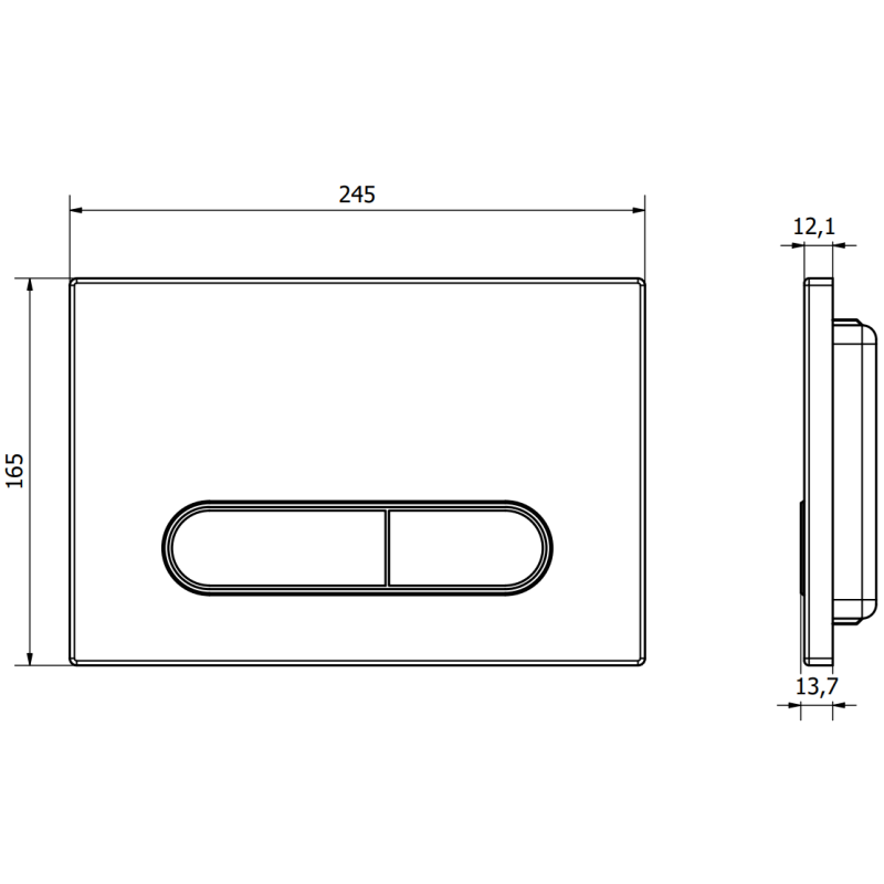 Mexen Fenix 11 flush button, matte black - 601103