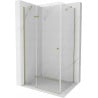 Mexen Roma hinged shower cubicle 100 x 70 cm, Transparent, Gold - 854-100-070-50-00