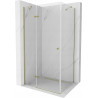 Mexen Roma swing shower cabin 110 x 80 cm, transparent, gold - 854-110-080-50-00