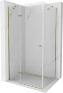 Mexen Roma swing shower cabin 110 x 100 cm, transparent, gold - 854-110-100-50-00