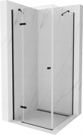 Mexen Roma swing shower cabin 80 x 80 cm, transparent, black - 854-080-080-70-00