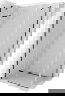 Mexen Roma pivot shower cabin 70 x 120 cm, transparent, black - 854-070-120-70-00