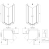 Mexen Mist Duo shower enclosure pivot door 120 x 90 cm, transparent, chrome - 8A4-120-090-01-00
