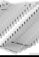 Mexen Roma hinged shower enclosure 110 x 70 cm, transparent, black - 854-110-070-70-00