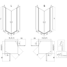Mexen Mist Duo shower enclosure 120 x 90 cm, transparent, black - 8A4-120-090-70-00