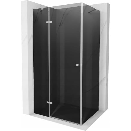 Mexen Roma hinged shower cubicle 80 x 110 cm, Graphite, Chrome - 854-080-110-01-40