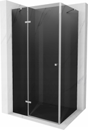 Mexen Roma hinged shower cabin 80 x 110 cm, graphite, chrome - 854-080-110-01-40