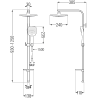 Mexen Q17 shower column, chrome/white - 798171795-02