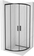 Mexen Rio semi-circular shower cabin 80 x 80 cm, transparent, black - 863-080-080-70-00