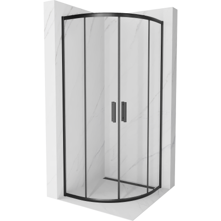 Mexen Rio semicircular shower cabin 90 x 90 cm, transparent, black - 863-090-090-70-00