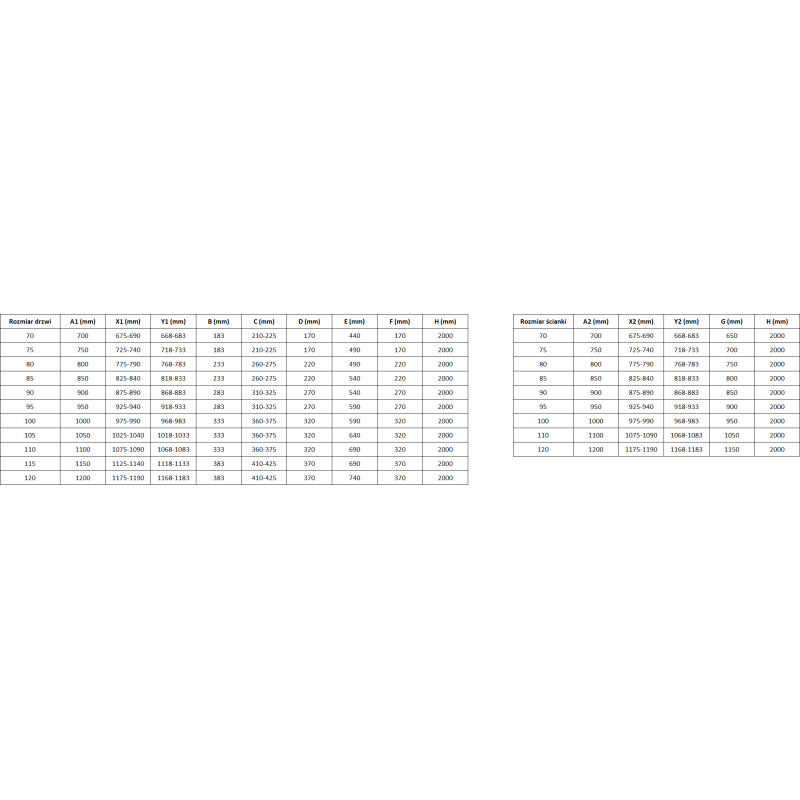 Mexen Mist T Shower Enclosure Left Hinged 95 x 70 cm, Black Grid, Black - 8A4T-095-070-70-77-L