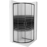 Mexen Rio shower cabin semicircular 80 x 80 cm, stripes, black - 863-080-080-70-20