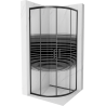 Mexen Rio shower cabin semicircular 90 x 90 cm, stripes, black - 863-090-090-70-20