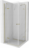 Mexen Roma Duo Swing Shower Cabin 100 x 100 cm, Transparent, Gold - 854-100-100-50-00-02