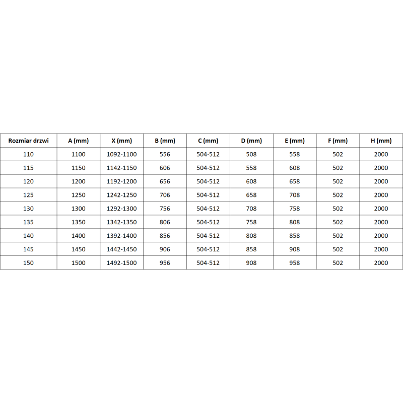 Mexen Lunar-B Left Hinged Shower Door 110 cm, Transparent, Rose Gold - 832S-110-050-60-00-L