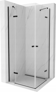 Mexen Roma Duo shower cabin with hinged doors 100 x 100 cm, transparent, black - 854-100-100-70-00-02