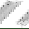 Mexen Roma hinged shower cubicle 70 x 70 cm, Transparent, Black + shower tray Flat, White - 854-070-070-70-00-4010B