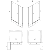 Mexen Lunar-B L Shower Door Hinged Left 120 cm, Transparent, Chrome - 832SL-120-050-01-00-L