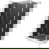 Mexen Roma hinged shower cubicle 120 x 70 cm, Graphite, Chrome + shower tray Flat, White - 854-120-070-01-40-4010