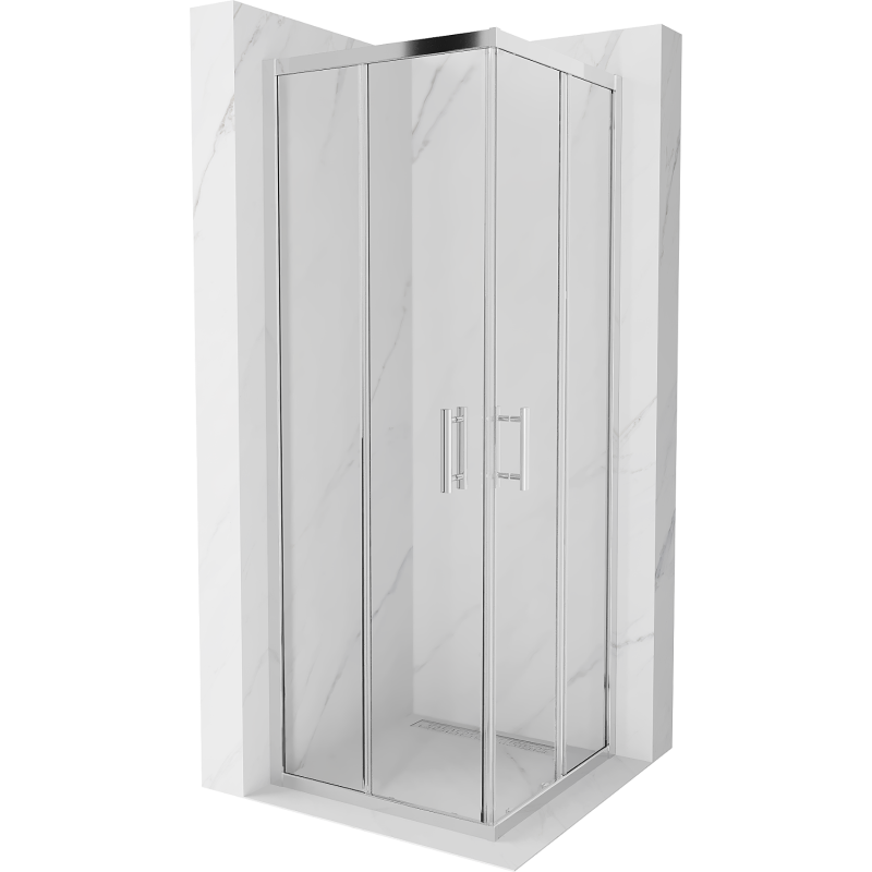 Mexen Rio Square Shower Cabin 70 x 70 cm, Transparent, Chrome - 860-070-070-01-00