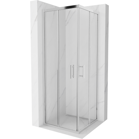Mexen Rio Square Shower Cabin 70 x 70 cm, Transparent, Chrome - 860-070-070-01-00