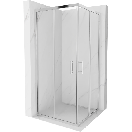 Mexen Rio square shower enclosure 90 x 90 cm, transparent, chrome - 860-090-090-01-00