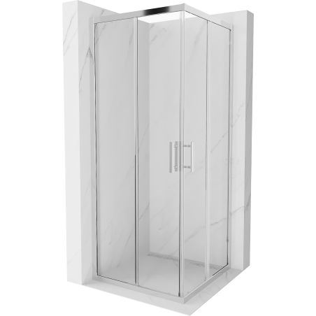 Mexen Rio 80 x 80 cm square shower cabin, transparent, chrome - 860-080-080-01-00