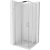 Mexen Rio 80 x 80 cm square shower cabin, transparent, chrome - 860-080-080-01-00