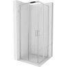 Mexen Rio square shower cubicle 80 x 80 cm, Transparent, Chrome - 860-080-080-01-00
