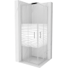 Mexen Rio square shower cabin 70 x 70 cm, stripes, chrome - 860-070-070-01-20
