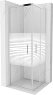 Mexen Rio square shower cabin 70 x 70 cm, stripes, chrome - 860-070-070-01-20