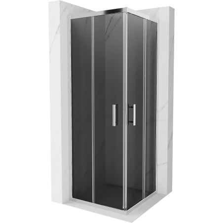 Mexen Rio square shower cabin 70 x 70 cm, graphite, chrome - 860-070-070-01-40