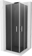 Mexen Rio square shower cabin 70 x 70 cm, graphite, chrome - 860-070-070-01-40
