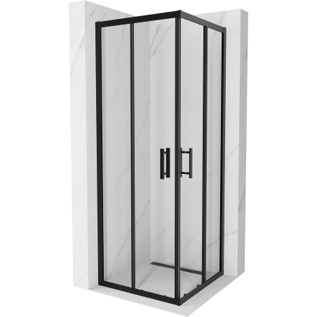 Mexen Rio square shower cabin 70 x 70 cm, transparent, black - 860-070-070-70-00