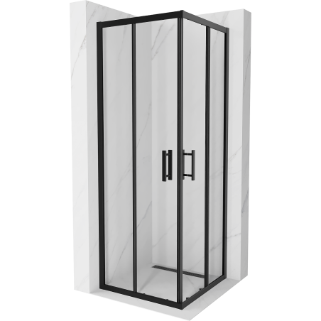 Mexen Rio Square Shower Enclosure 70 x 70 cm, Transparent, Black - 860-070-070-70-00
