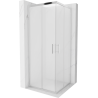 Mexen Rio 80 x 80 cm Square Shower Cabin, Frosted, Chrome - 860-080-080-01-30