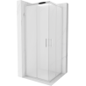 Mexen Rio Square Shower Enclosure 80 x 80 cm, Frosted, Chrome - 860-080-080-01-30
