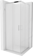 Mexen Rio Square Shower Enclosure 80 x 80 cm, Frosted, Chrome - 860-080-080-01-30