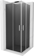 Mexen Rio 80 x 80 cm Square Shower Cabin, Graphite, Chrome - 860-080-080-01-40