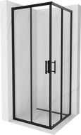 Mexen Rio square shower cabin 80 x 80 cm, transparent, black - 860-080-080-70-00