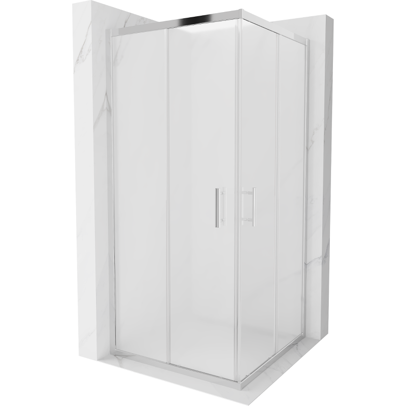 Mexen Rio square shower cabin 90 x 90 cm, frost, chrome - 860-090-090-01-30