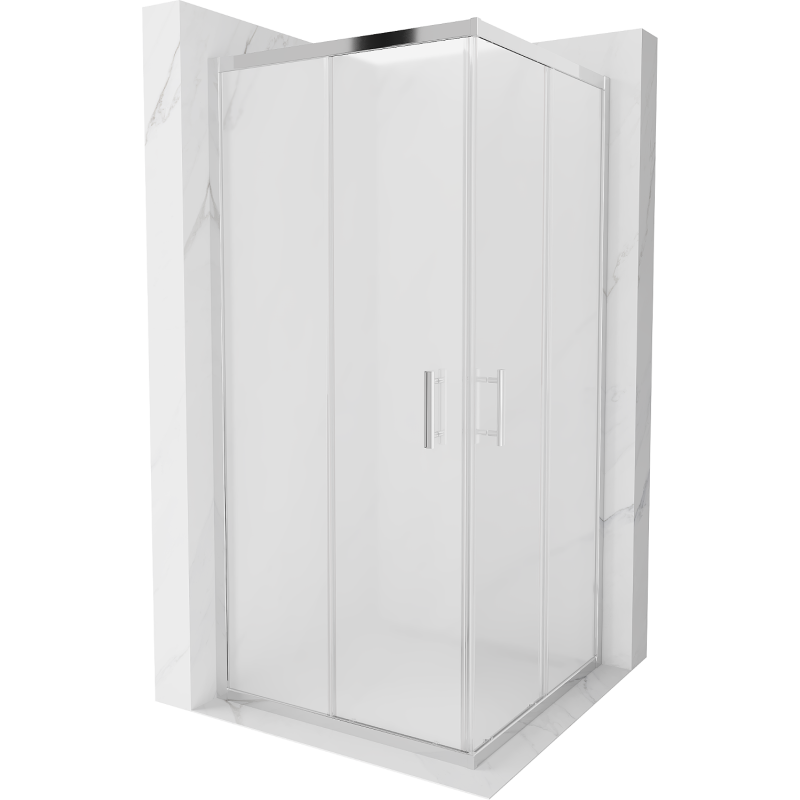 Mexen Rio square shower cabin 90 x 90 cm, frosted, chrome - 860-090-090-01-30