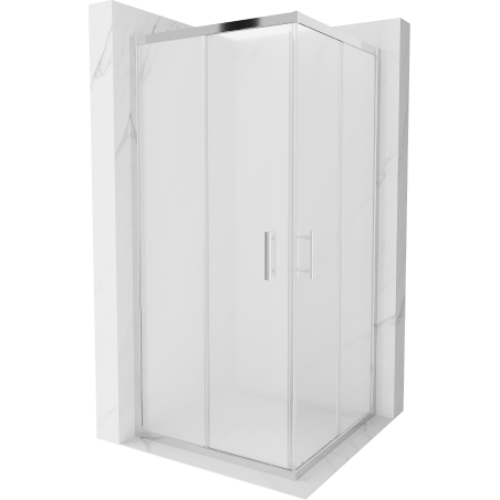 Mexen Rio square shower cabin 90 x 90 cm, frost, chrome - 860-090-090-01-30