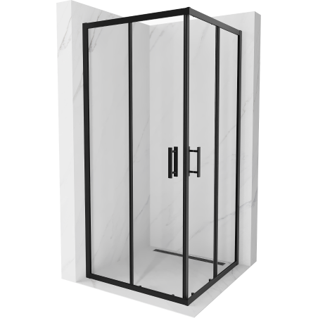 Mexen Rio Square Shower Enclosure 90 x 90 cm, Transparent, Black - 860-090-090-70-00