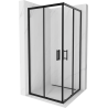 Mexen Rio Square Shower Cabin 90 x 90 cm, Transparent, Black - 860-090-090-70-00